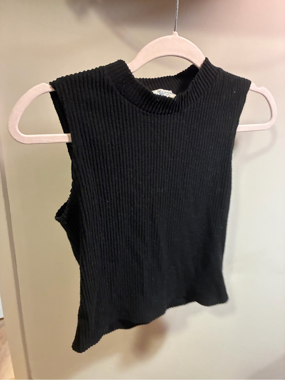 Sleeveless Black Ribbed Mock Neck Women's Top Francesca’s